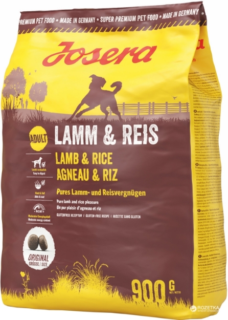 تصویر غذای خشک مخصوص سگ بالغ کلیه نژادها Josera حاوی گوشت بره و برنج - 900 گرم
