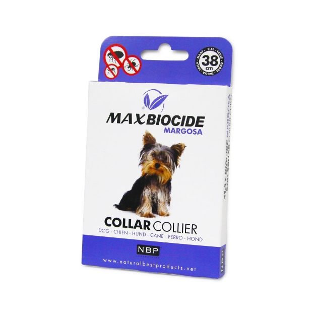تصویر گردنبند ضد کک و کنه مخصوص سگ MaxBiocide با عصاره مارگوسا