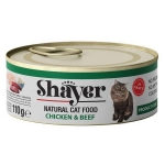 تصویر  کنسرو گربه Shayer تهیه شده از گوشت مرغ و گاو - 110گرم