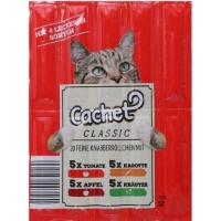 تصویر  تشویقی مدادی Cachet مخصوص گربه با طعم مرغ و سبزیجات - 80 گرم