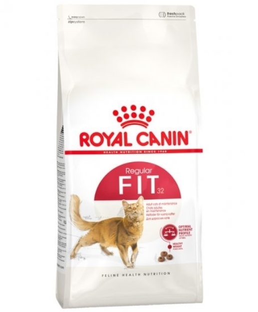 تصویر  غذای خشک Royal Canin مدل Regular Fit مخصوص گربه های بالغ با فعالیت بدنی عادی و استعداد اضافه وزن - 4 کیلوگرم