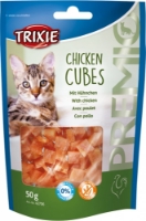 تصویر  تشویقی TRIXIE مخصوص گربه مدل Chicken Cubes تهیه شده از مرغ - 50 گرم