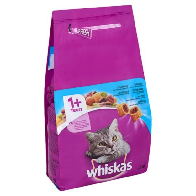 تصویر  غذا خشک Whiskas تهیه شده از ماهی مخصوص گربه بالغ  - 1-4 کیلوگرم 