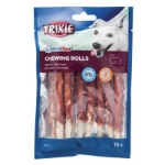 تصویر  تشویقی TRIXIE مخصوص سگ مدل Chewing Rolls تهیه شده از اردک - 80 گرم