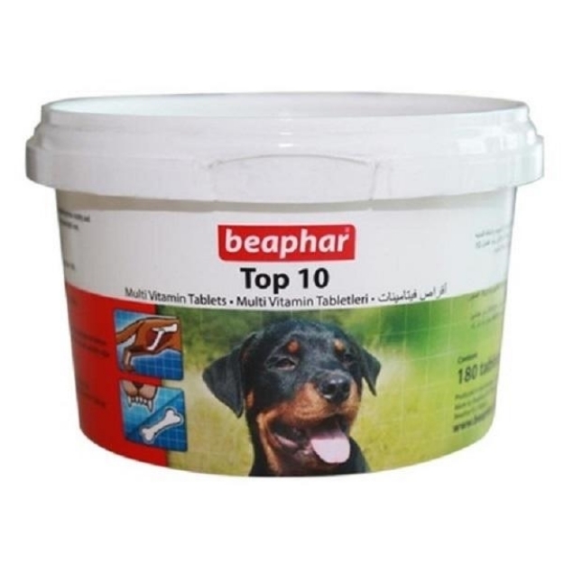 تصویر  قرص مولتی ویتامین Beaphar مدل Top 10 مخصوص سگ - 180 عددی