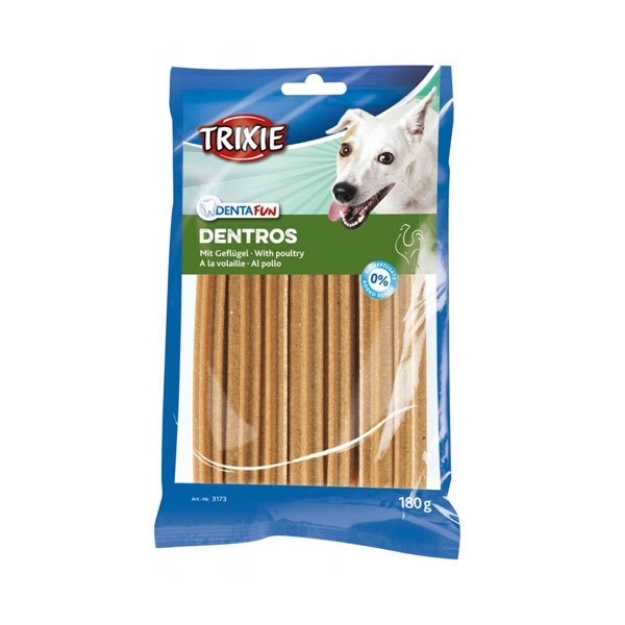تصویر  تشویقی TRIXIE مخصوص سگ مدل Dentros تهیه شده از مرغ - 180 گرم