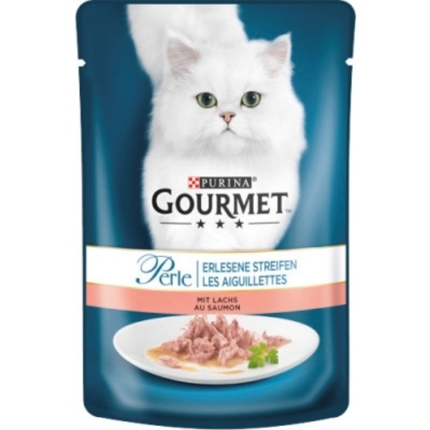 تصویر  پوچ Gourmet تهیه شده از سالمون مخصوص گربه - 50 گرم