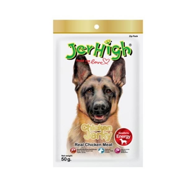 تصویر تشویقی jerhigh مخصوص سگ  مدل chicken jercky - وزن 70 گرم  