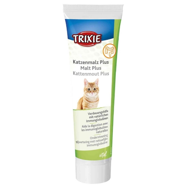 تصویر  خمیر مالت پلاس TRIXIE مخصوص گربه غنی شده با پروتئین ایمونوگلوبولین - 100 گرم