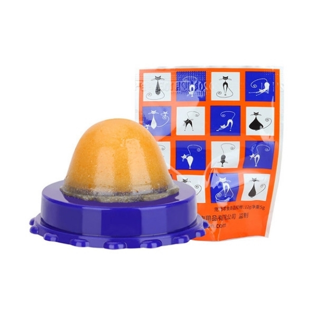 تصویر  تشویقی آبنبات دیواری مخصوص گربه تهیه شده از مرغ و گوشت - 12 گرم