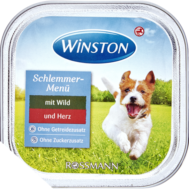 تصویر  ووم Winston مخصوص سک بالغ تهیه شده از گوشت گوزن و دل گوساله - 150 گرم