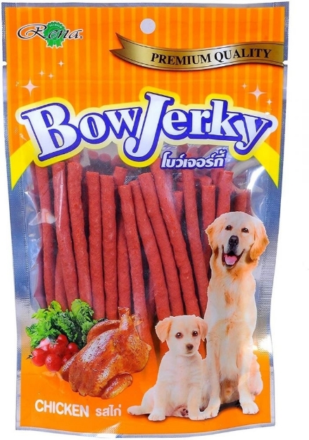 تصویر  غذای تشویقیRena مخصوص سگ مدل BowJerky تهیه شده از گوشت مرغ - 250 گرم
