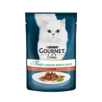 تصویر پوچ Gourmet مخصوص گربه بالغ تهیه شده از گوشت اردک  -وزن  85 گرم 