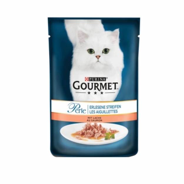 تصویر  پوچ Gourmet مخصوص گربه تهیه شده از ماهی قزل آلا در سس مخصوص گربه - 85 گرم