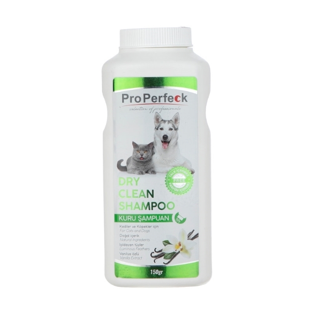 تصویر  شامپو خشک ProPerfeck مخصوص سگ و گربه بارایحه وانیل - 150 گرم