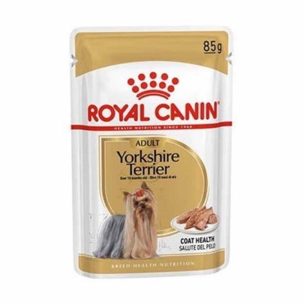 تصویر  پوچ Royal Canin مدل Yorkshire Terrier مخصوص سگ های نژاد یورکشایر تریر - 85 گرم