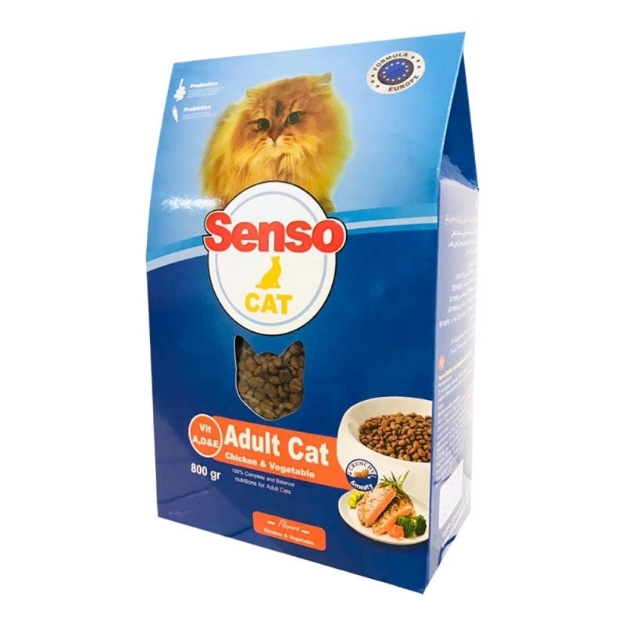تصویر  غذای خشک Senso مخصوص گربه بالغ تهیه شده از گوشت و سبزیجات - 800 گرم