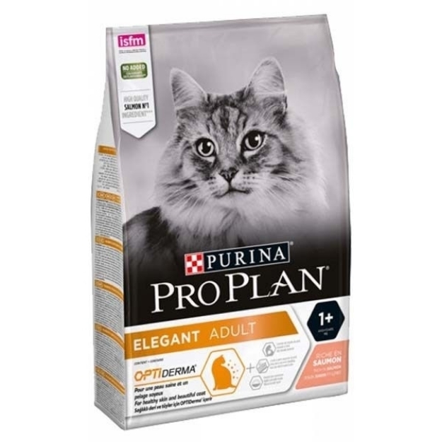 تصویر  غذای خشک Proplan مدل Elegant مخصوص گربه بالغ مناسب برای تقویت پوست و مو تهیه شده از ماهی سالمون - 1.5 کیلوگرم