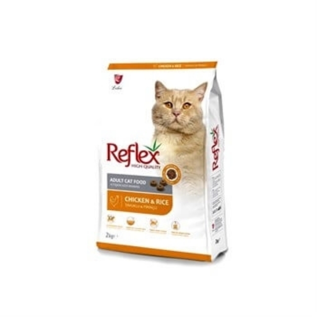 تصویر  غذای خشک Reflex مخصوص گربه بالغ تهیه شده از مرغ و برنج - 2 کیلوگرم