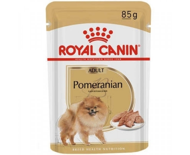 تصویر  پوچ Royal Canin مدل Pomeranian مخصوص سگهای بالغ نژاد پامرانین - 85 گرم