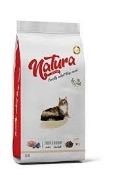 تصویر  غذای خشک Natura مدل Adult تهیه شده از گوشت بره و بلوبری مخصوص گربه  - 2.25 کیلوگرم