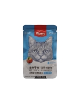 تصویر  پوچ Wanpy مخصوص گربه تهیه شده از گوشت ماهی تن و ماهی نقره ای - 80 گرم