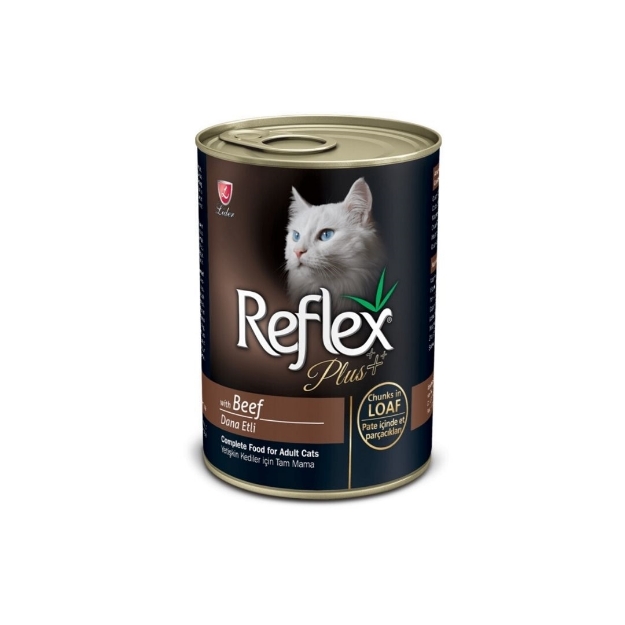 تصویر  کنسرو Reflex Plus مخصوص گربه تهیه شده از گوشت گاو - 400 گرم