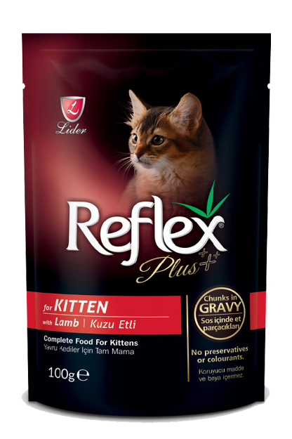 تصویر  پوچ Reflex Plus مخصوص گربه بالغ تهیه شده از گوشت بره - 100 گرم