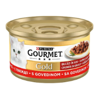 تصویر کنسرو Gourmet مخصوص گربه بالغ مدل چانکی تهیه شده از گوشت گاو - 85 گرم 