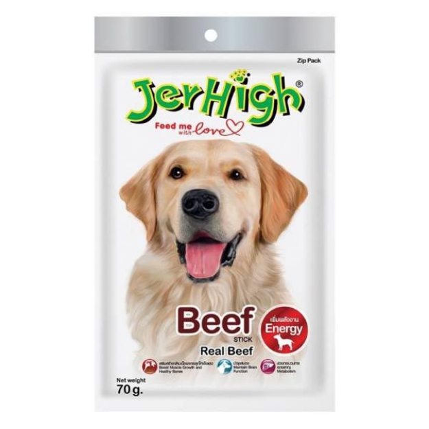 تصویر تشویقی JerHigh مخصوص سگ مدل Beef تهیه شده از گوشت گاو - 70 گرم