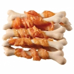 تصویر  تشویقی دنتال استخوان جویدنی TRIXIE مخصوص سگ مدل Chickies تهیه شده از سینه مرغ - 100 گرم