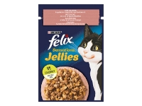 تصویر پوچ Felix مخصوص گربه های بالغ مدل Sensations تهیه شده از ماهی سالمون - وزن 85گرم 