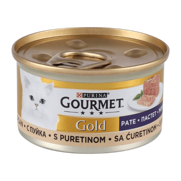 تصویر  کنسرو Gourmet Gold مخصوص گربه بالغ مدل پته تهیه شده از بوقلمون - 85 گرم