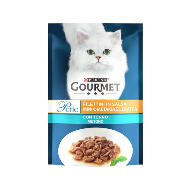 تصویر  پوچ Gourmet Gold مخصوص گربه بالغ تهیه شده از تکه های ماهی تن در سس - 85 گرم