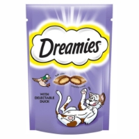 تصویر  تشویقی مخصوص گربه Dreamies با طعم اردک - 60 گرم