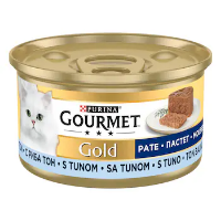 تصویر  کنسرو Gourmet Gold مخصوص گربه بالغ مدل پته تهیه شده از ماهی تن - 85 گرم