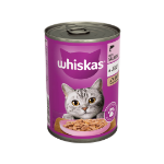 تصویر  کنسرو Whiskas تهیه شده از ماهی تن در ژله مخصوص گربه بالغ - 400 گرم 