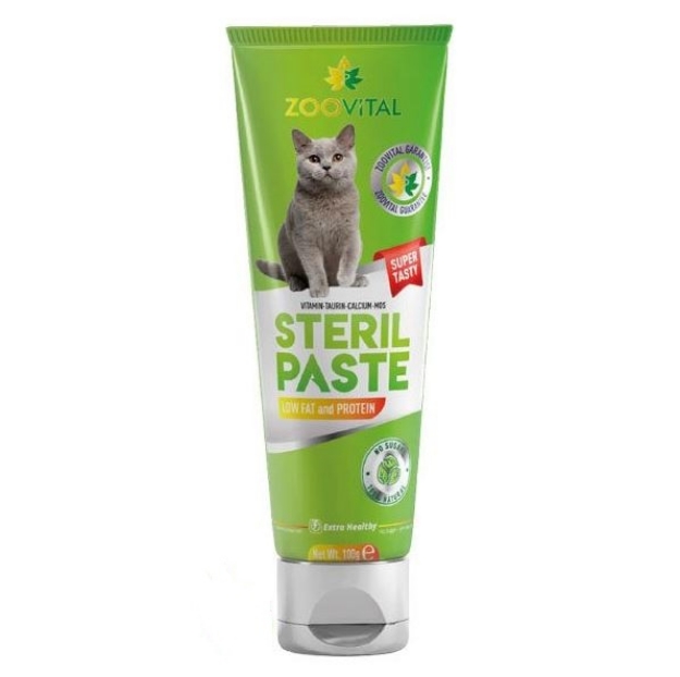 تصویر  خمير ZooVital مخصوص گربه های عقیم شده مدل Steril Paste حاوی ويتامين و املاح معدنی  - 100 گرم