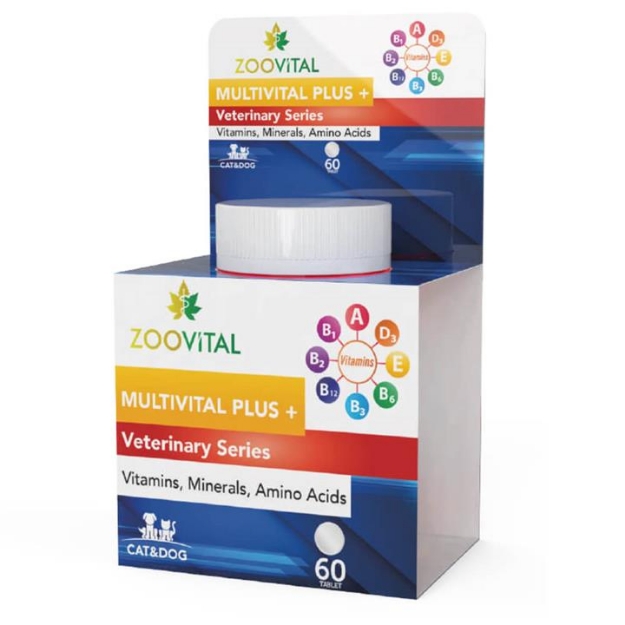تصویر  مولتی ویتامین Zoovital مخصوص سگ و گربه مدل Multivital Plus تقویت کننده پوست و مو  - 20 گرم