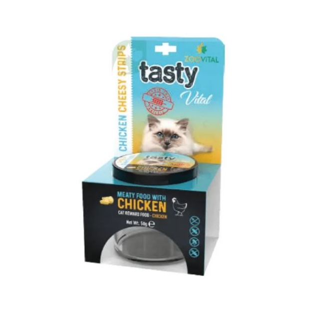 تصویر تشویقی ZooVital مدل Tasty Vital تهیه شده از مرغ و پنیر مخصوص گربه - 50 گرم