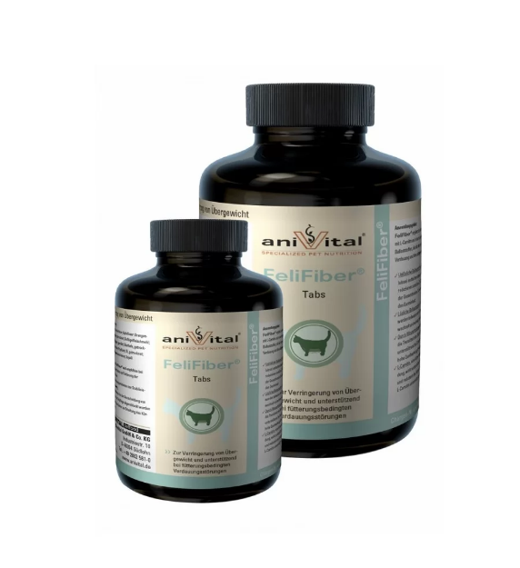 تصویر قرص مکمل برای کاهش وزن گربه AniVital مدل Feli Fiber - 140 عددی