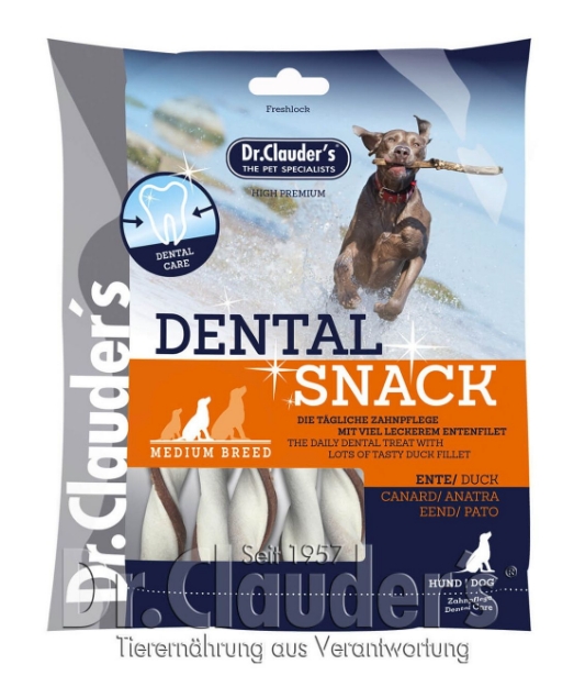 تصویر غذای تشویقی سگ Dr.Clauders مدل DENTAL SNACK برای محافظت و سفیدی دندان ها - 170 گرم