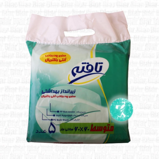 تصویر زیر انداز بهداشتی مخصوص سگ و گربه تافته ابعاد  60*60  - بسته 5 عددی