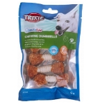 تصویر تشویقی  مخصوص سگ TRIXIE  مدل استخوان دو سر گره Chewing Dumbbels تهیه شده از سینه مرغ و برنج - 100 گرم