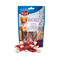 تصویر غذای تشویقی سگ Trixie مدل Duckies تهیه شده از سینه اردک