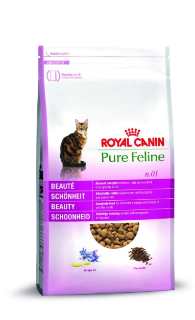 تصویر غذای خشک مخصوص گربه بالغ Royal Canin مدل Pure Feline n.01 مناسب برای درخشندگی مو - 1.5 کیلوگرم