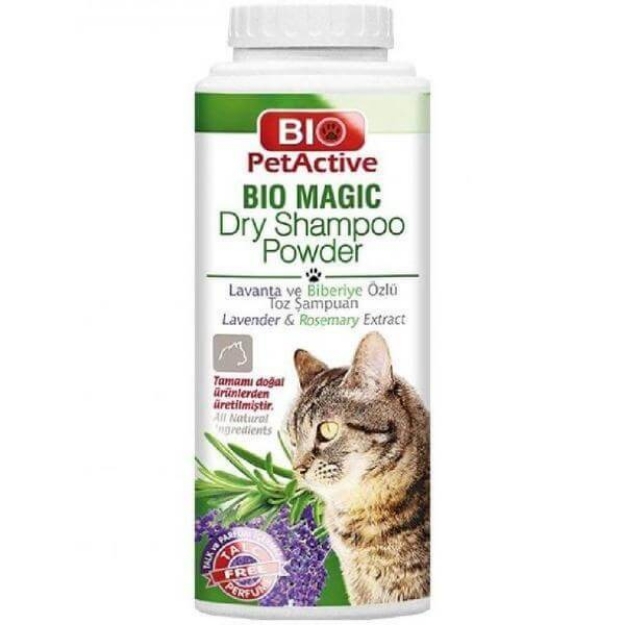 تصویر شامپو خشک مخصوص گربه Bio  وزن - 150 گرم