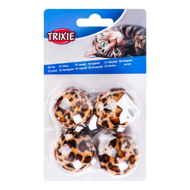 تصویر اسباب بازی توپ Trixie مخصوص گربه ها بسته 4 عددی 