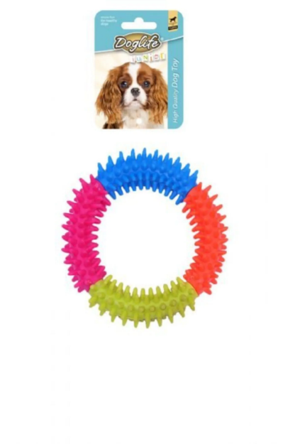 تصویر اسباب بازی حلقه دندانی چند رنگ مخصوص سگ
