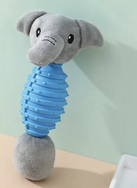 تصویر اسباب بازی دندانی Elite مخصوص سگ مدل فیل رنگ آبی 